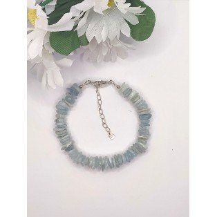 Pure Aquamarine flakes gemstone Bracelet